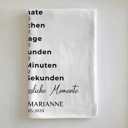 Personalisierte Decke Geschenk zur Rosenhochzeit 10 Hochzeitstag Momente Namen Wunschtext 6