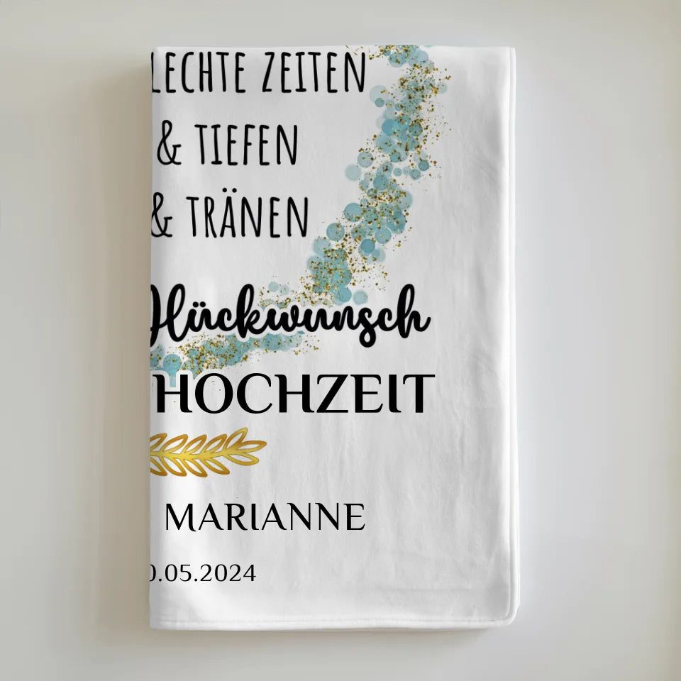 Personalisierte Decke Geschenk zur Gnadenhochzeit 70 Hochzeitstag 6