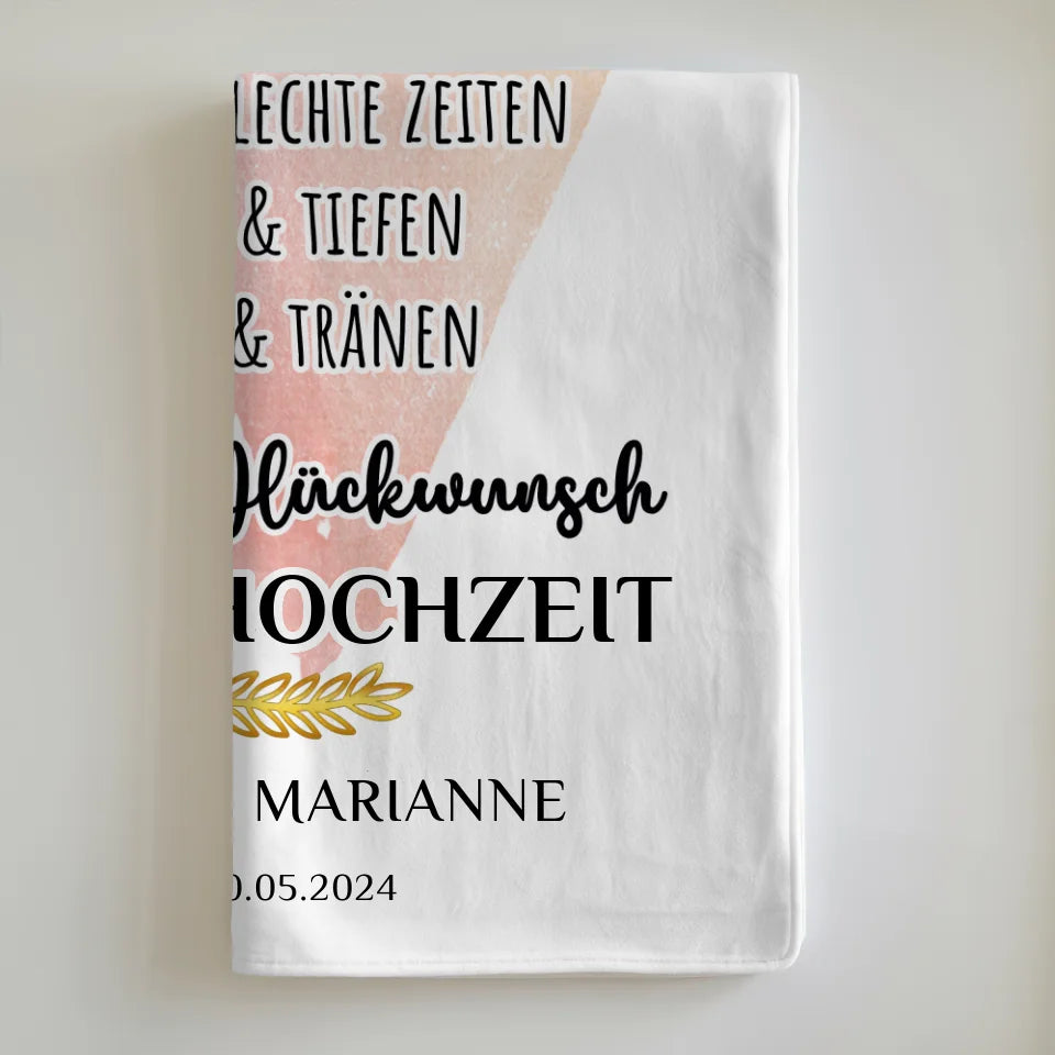 personalisierte decke geschenk zur rubinhochzeit hand in hand 6