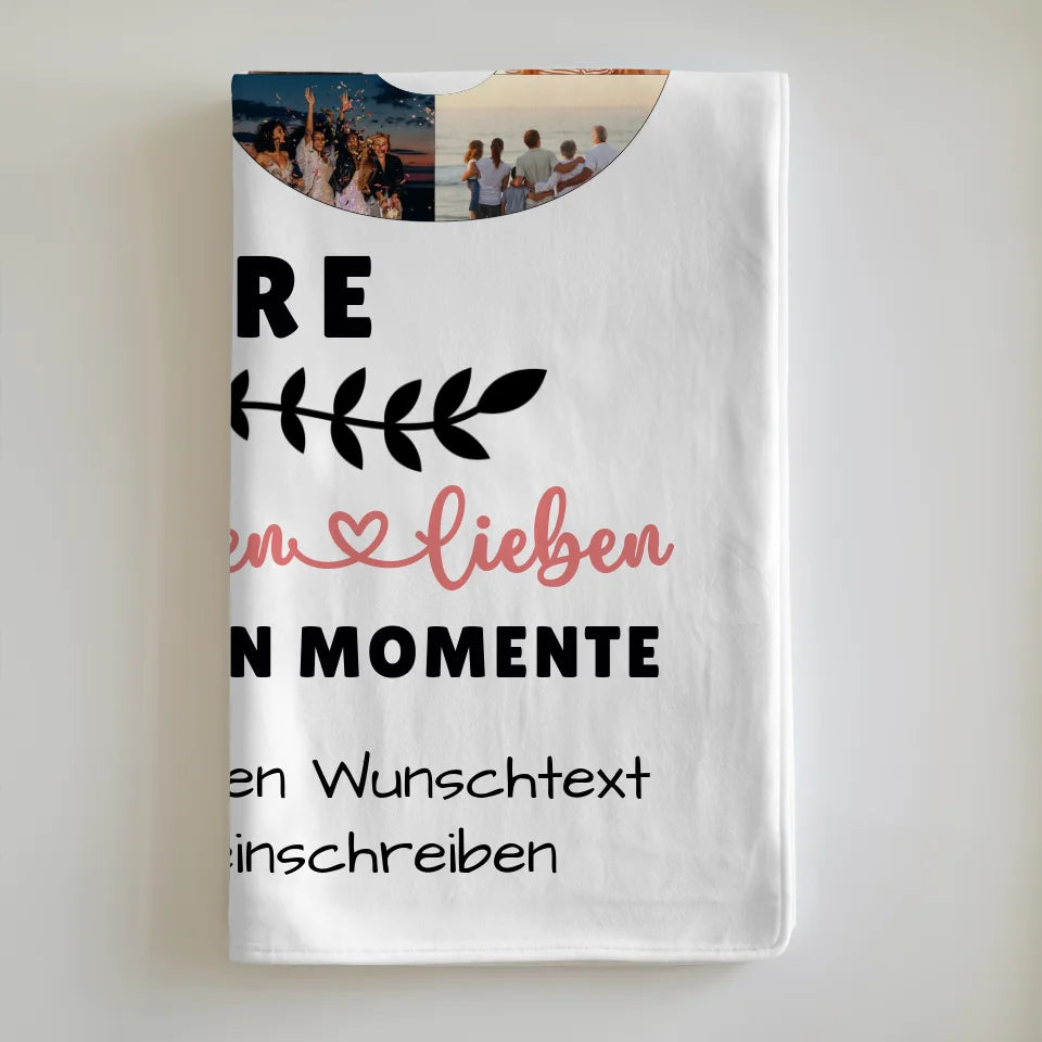 Personalisierte Decke für Beste Freundin zum 30 Geburtstag mit Wunschtext und Fotos 6
