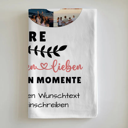 Personalisierte Decke für Beste Freundin zum 30 Geburtstag mit Wunschtext und Fotos 6