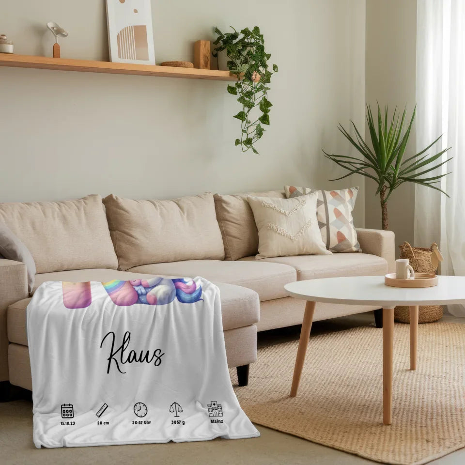 Personalisierte Decke mit Buchstaben K für Geburt A-Z Geschenke 4