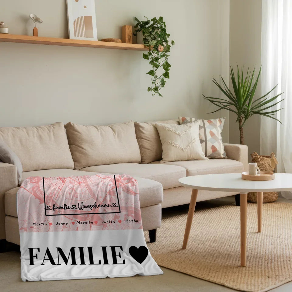 personalisiertes decke familie stadtkarte mit nachname geschenk 4