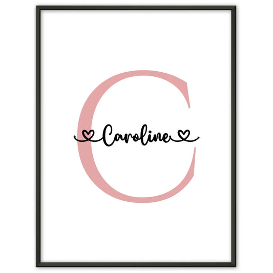 Personalisierte Poster Buchstaben Buchstabe C für Mädchen und mehr 1