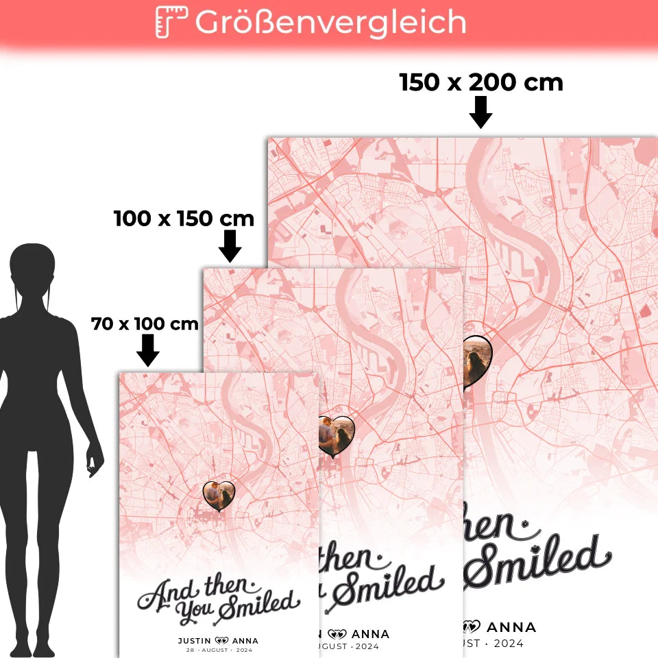 personalisierte stadtkarten decke paare and then you smiled roserot 5