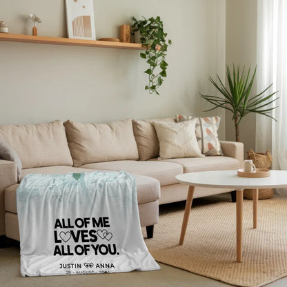 personalisiert decke stadtkarten decke paare all of me loves all of you mintgrun 4