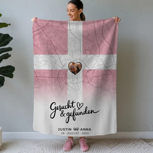 Personalisiert Foto Decke Paare Stadtkarte Dänemark Gesucht Gefunden 1