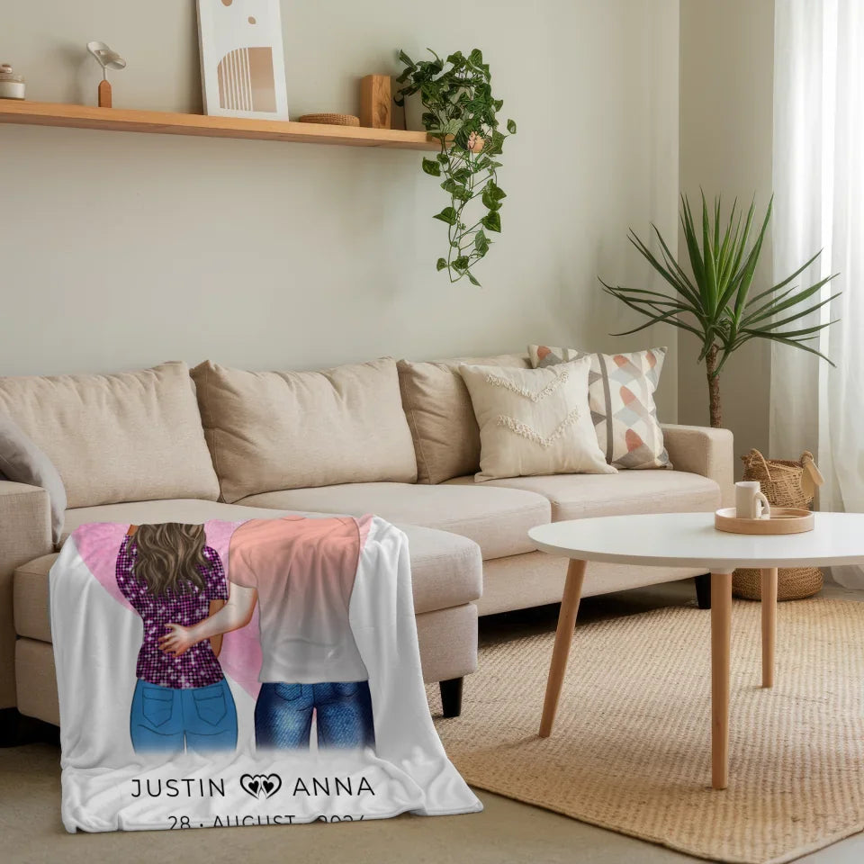 personalisiert decke paare figuren mit namen collect beautiful moments 4