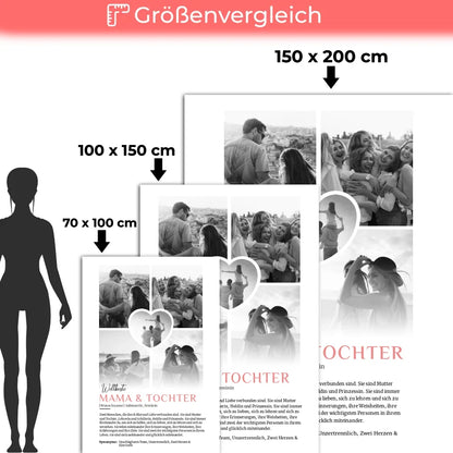 personalisierte decke definition mama tochter 5 fotos schwarz weiss 5