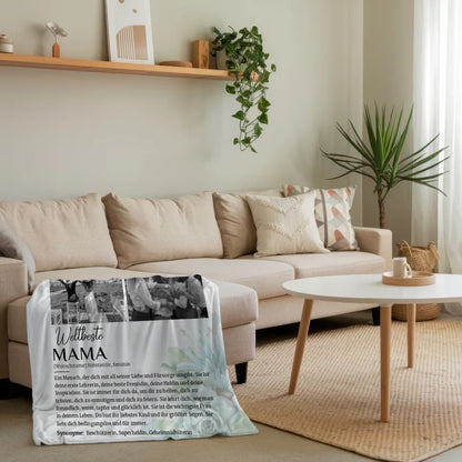 personalisierte decke definition mama 5 fotos schwarz weiss floral blau 4