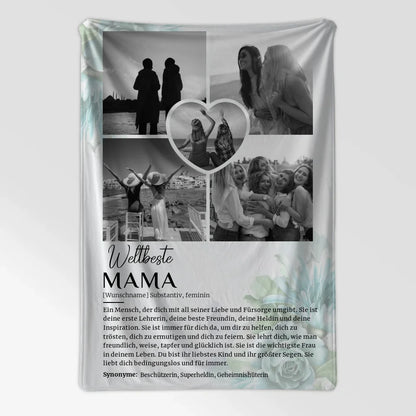 personalisierte decke definition mama 5 fotos schwarz weiss floral blau 7