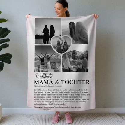 personalisierte decke definition mama tochter 5 fotos schwarz weiss mit name Definitions Designs 1