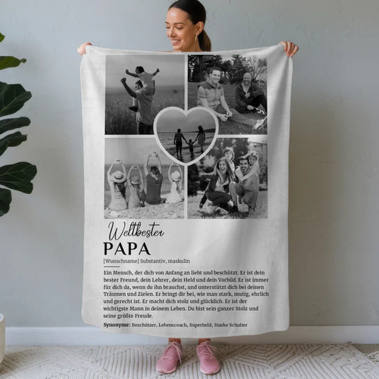 personalisierte decke definition papa 5 fotos black white Definitions Designs 1