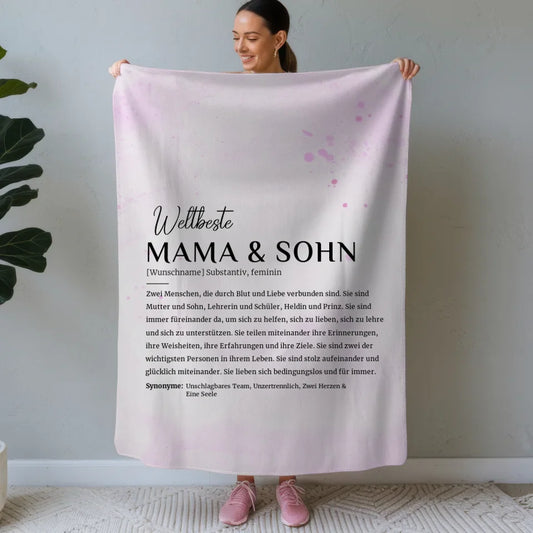 personalisierte decke lila definition mama sohn mit name Definitions Designs 1