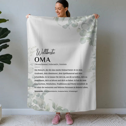 personalisierte decke definition oma eukalyptus mit name Definitions Designs 1