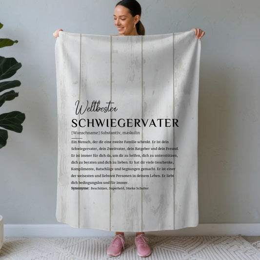 personalisierte decke definition schwiegervater holzstil weiss mit name Definitions Designs 1