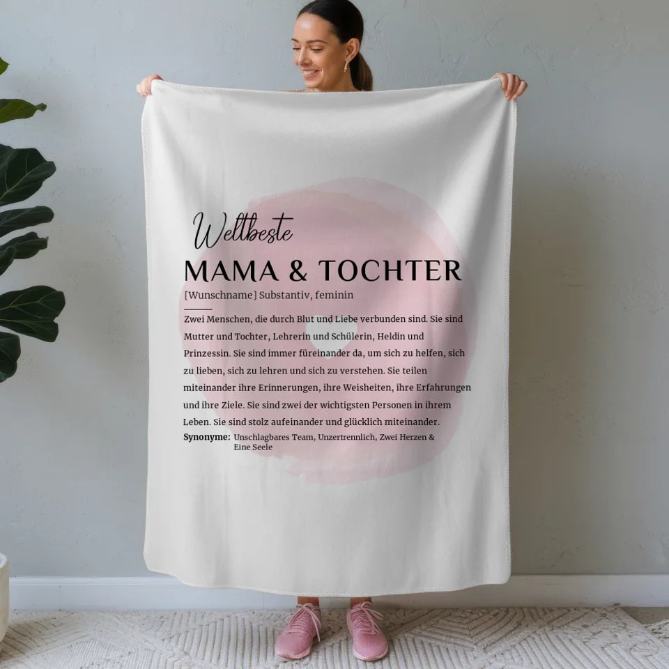 personalisierte decke definition mama tochter mit name herzkreis Definitions Designs 1