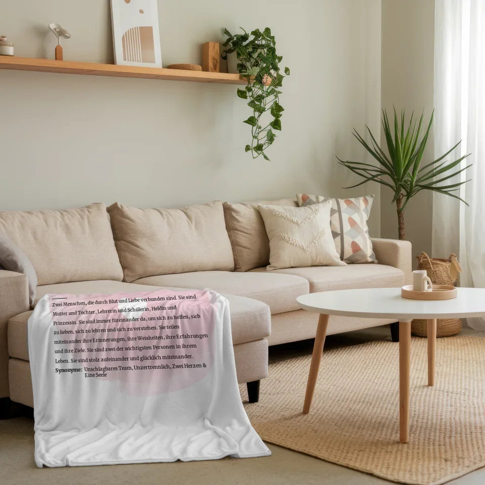 personalisierte decke definition mama tochter mit name herzkreis 4