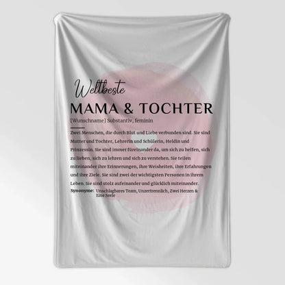 personalisierte decke definition mama tochter mit name herzkreis 7