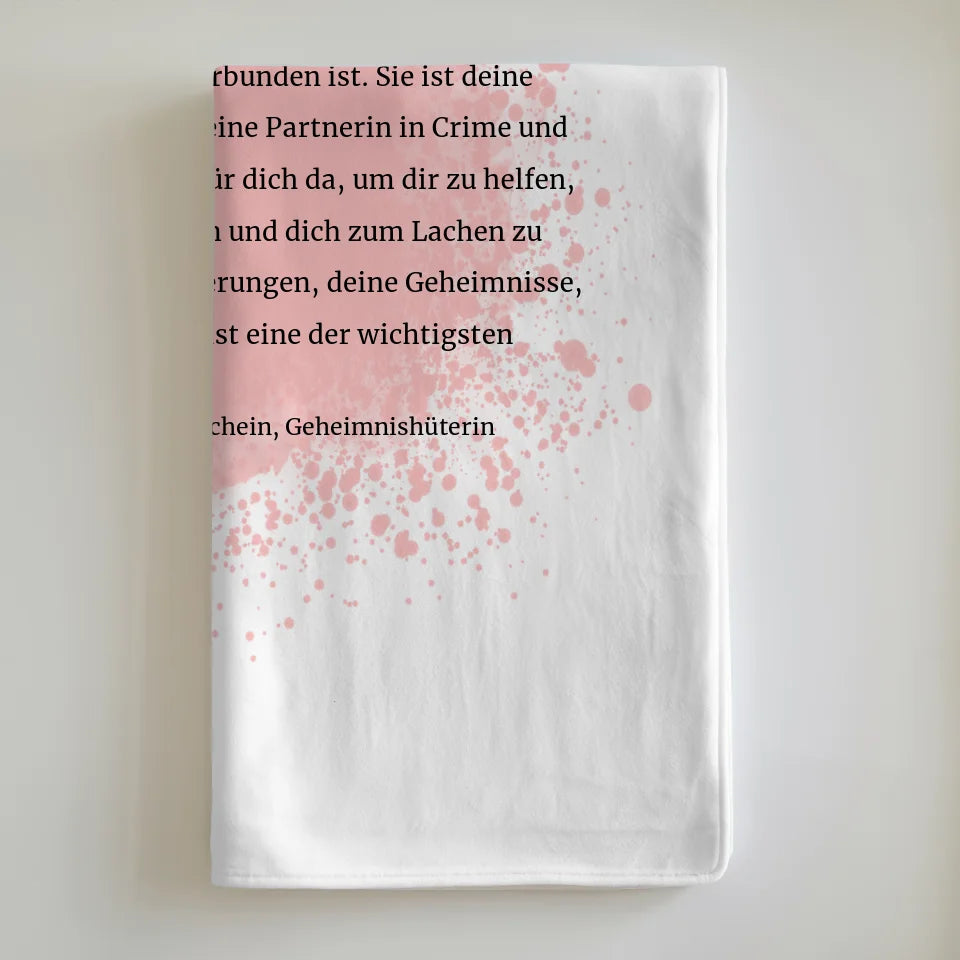 personalisierte decke mit name definition schwester farbspitzer rosa 6