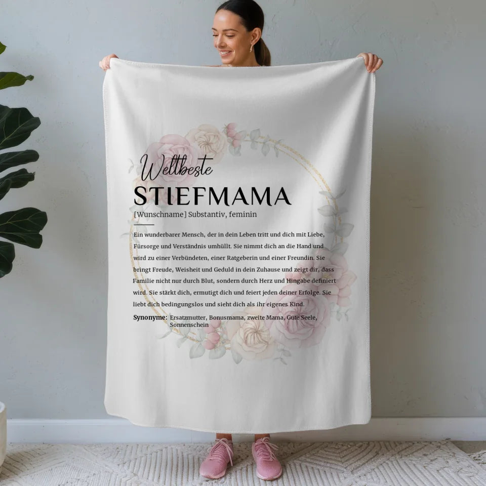 personalisierte decke mit name floral kreis definition stiefmama Definitions Designs 1