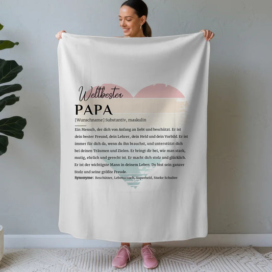 personalisierte decke definition papa mit name vintage herz Definitions Designs 1