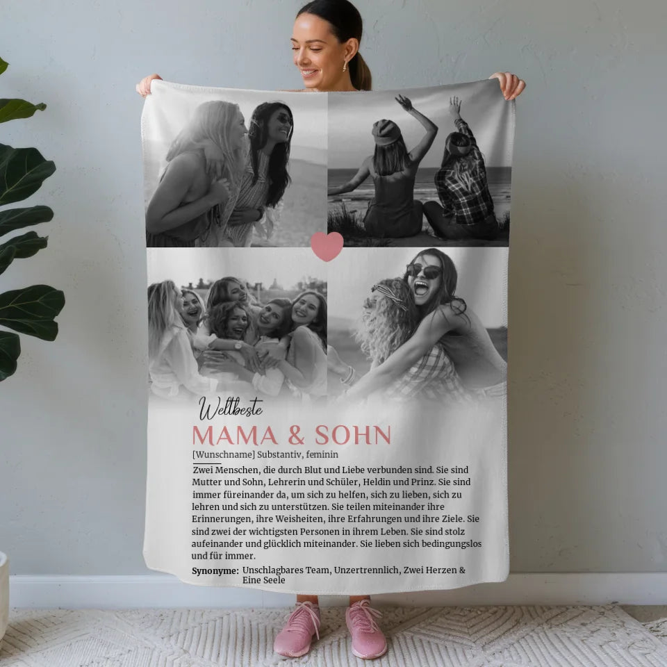 personalisierte decke definition mama sohn mit name 4 fotos geschenke Definitions Designs 1