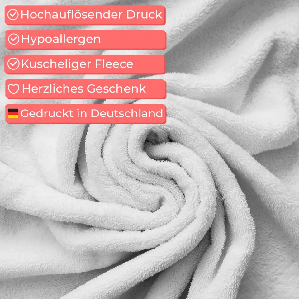 Personalisierte Decke Definition Mama & Sohn mit Name 4 Fotos Geschenke