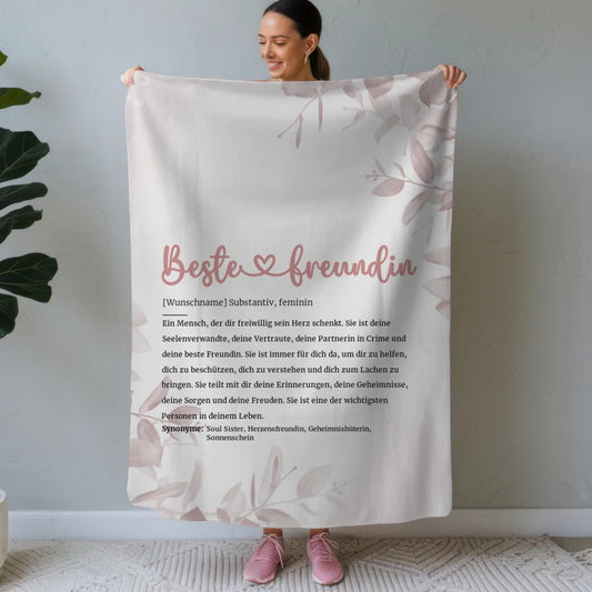 personalisierte decke definition beste freundin herz mit name Definitions Designs 1