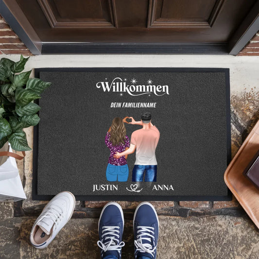 Fußmatte Personalisiert für Paare Willkommen Türmatte Geschenke