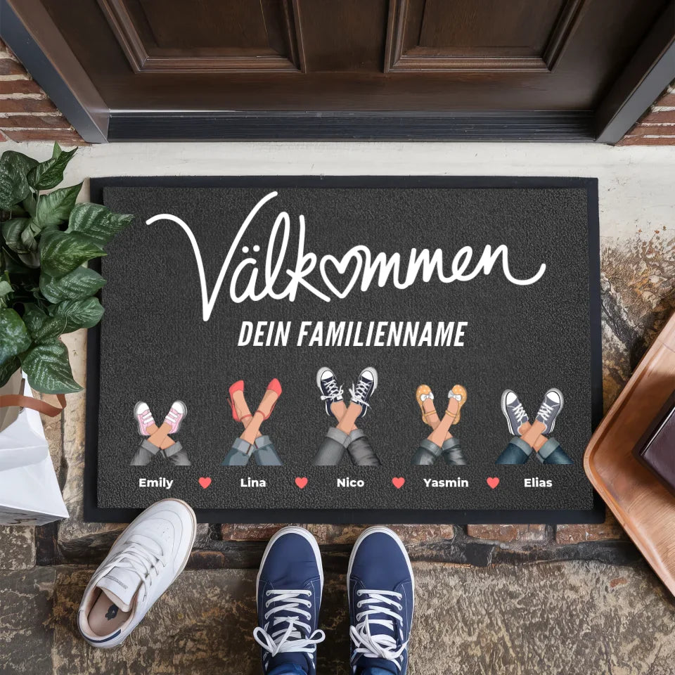 Personalisiertes Design: Fußmatte Eure Sneaker Willkommen Bun Venit