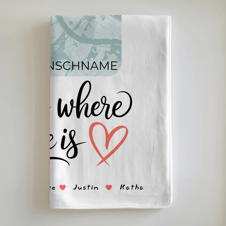 personalisierte decke familie stadtkarte home is where your love is 6