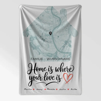 personalisierte decke familie stadtkarte home is where your love is 7