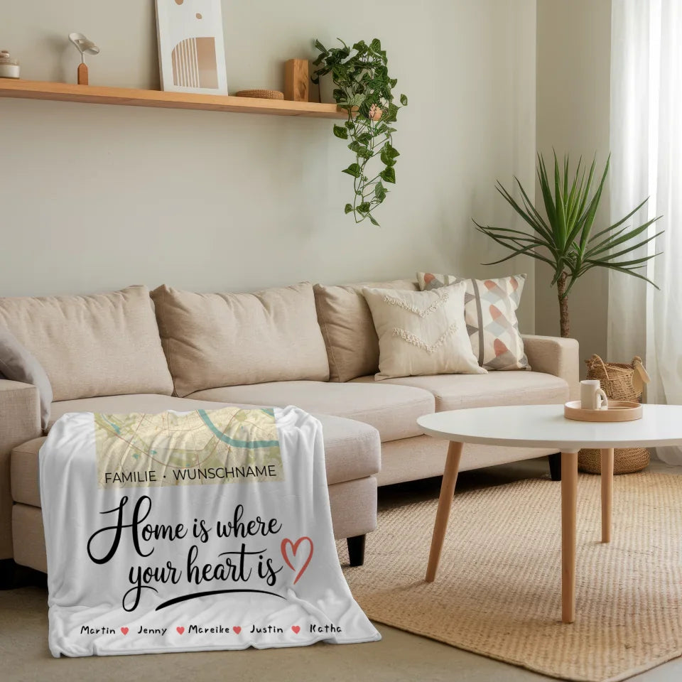 personalisiertes herz haus decke familie stadtkarte where your heart is 4