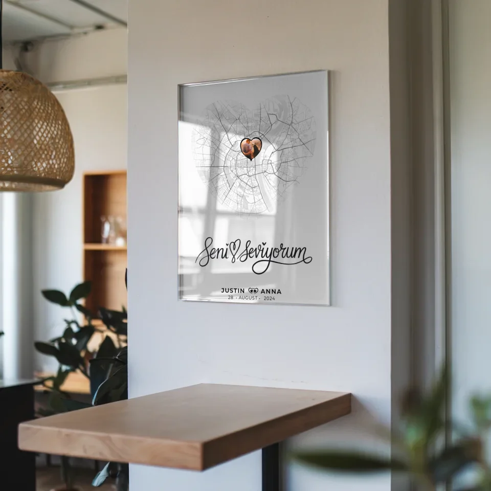 personalisiertes acrylglas bild stadkarten paare herz seni seviyorum 6