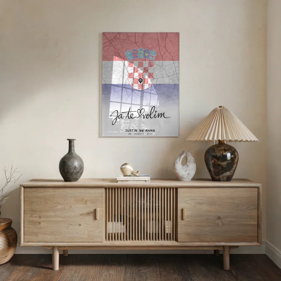 personalisiertes acrylglas bild stadtkarten paare kroatien 5