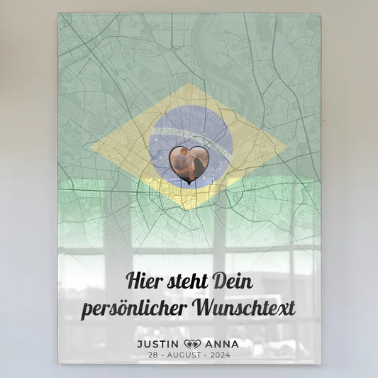 personalisiertes acrylglas bild paare stadtkarte brasilien mit wunschtext Stadtkarte für Paare mit Wunschtext 1