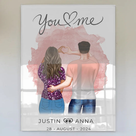 Personalisiertes Acrylglas Bild für Paare Figuren You & Me
