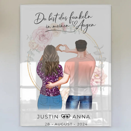 Personalisiertes Acrylglas Bild für Paare Du Bist Das Funkeln In Meinen Augen