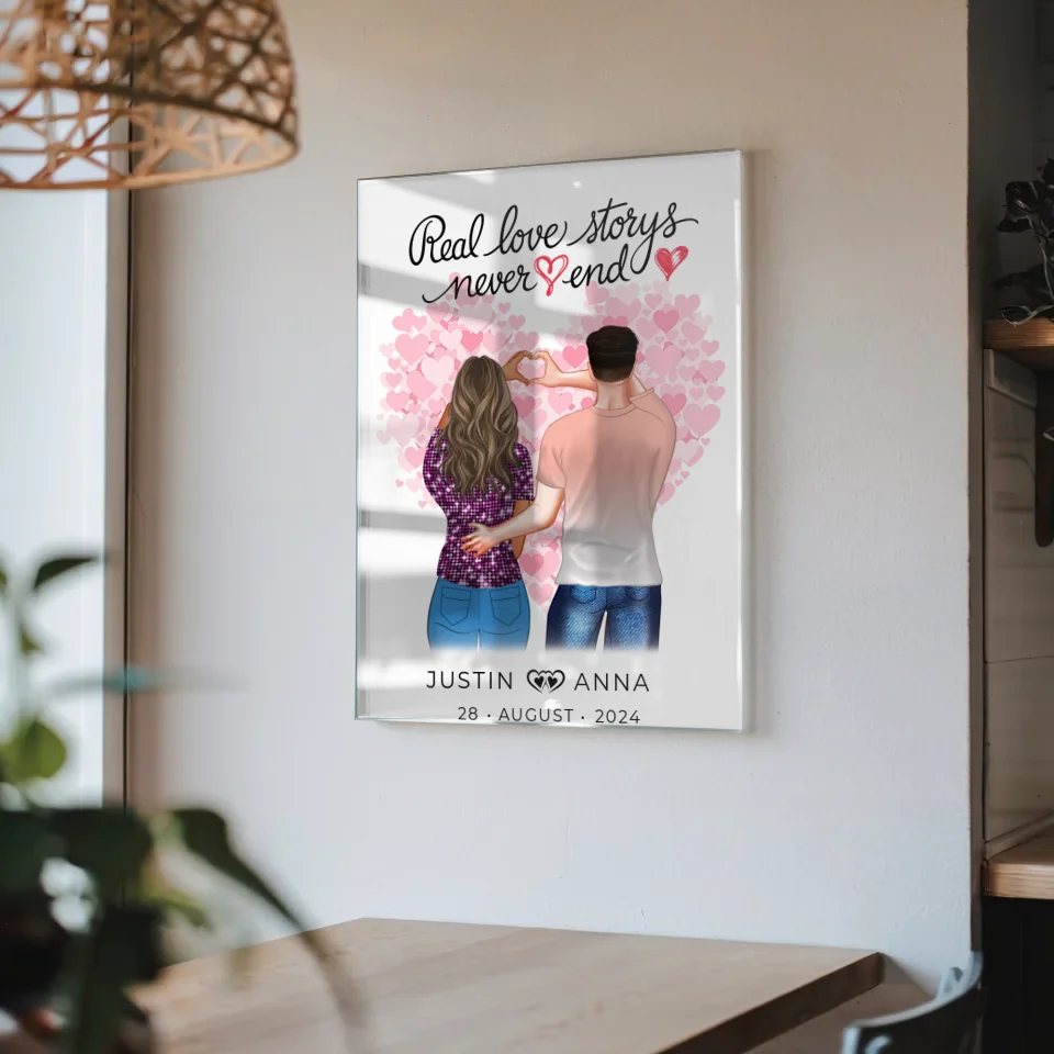 personalisiertes acrylglas bild paare verliebte real love storys mit namen 4