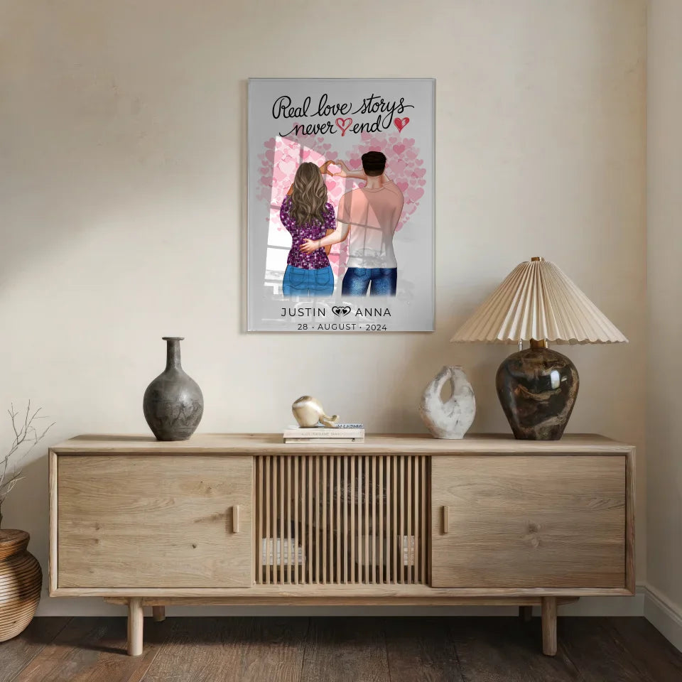 personalisiertes acrylglas bild paare verliebte real love storys mit namen 5