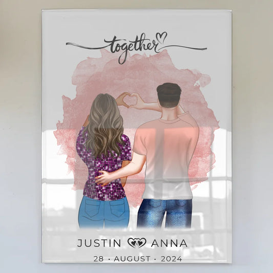 Personalisiertes Acrylglas Bild für Paare und Verliebte mit Namen