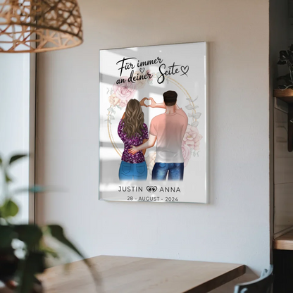 Personalisiertes Acrylglas Bild für Paare Figuren Für Immer An Deiner Seite