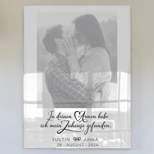 Personalisiertes Acrylglas Bilder Paare Mit Namen Zuhause Gefunden