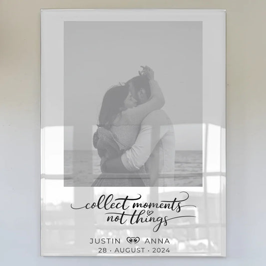Personalisiertes Acrylglas Bild für Paare mit Namen und Datum Collect Moments