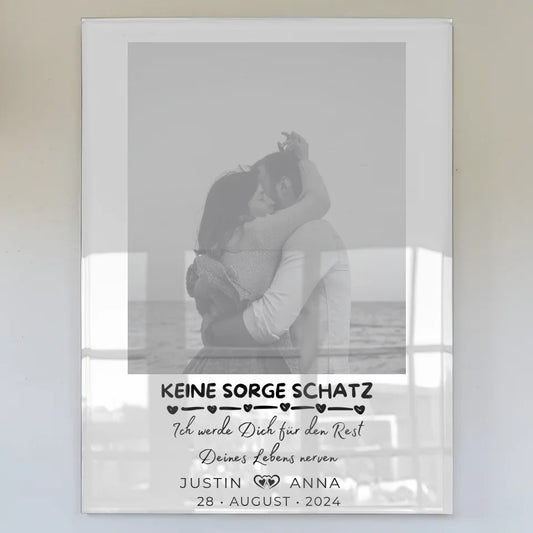 Personalisiertes Acrylglas Bild Für Paare Mit Namen Keine Sorge Schatz