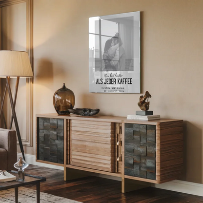Personalisiertes Acrylglas Bild Paare Mit Namen Du Bist Heißer Als Jeder Kaffee