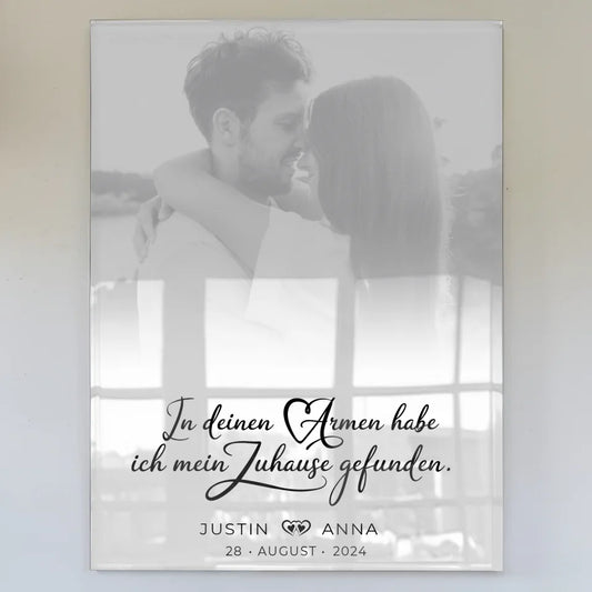 Personalisiertes Acrylglas Bild Paare Foto Black & White Zuhause