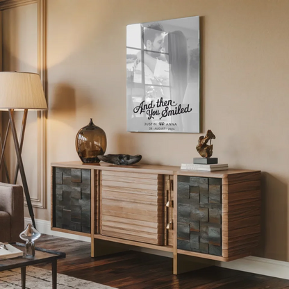 Personalisiertes Acrylglas Bild Paare Foto Black & White Namen