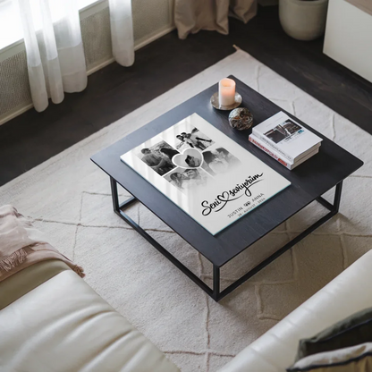 Personalisiertes Acrylglas Bild Fotocollage 5 Fotos für Paare Seni Seviyorum